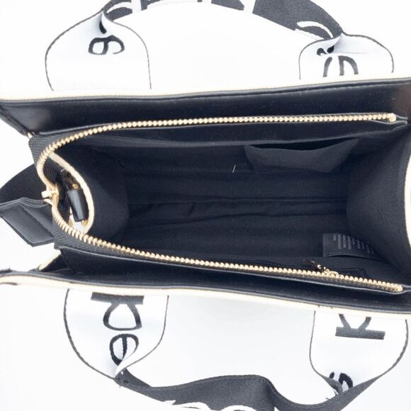 Bebe Hana Canvas Top Handle Crossbody Beige - Picture 3 of 5